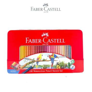 Faber-Castell Pensil Warna Cat Air Watercolour Pencils Special Edition set 60 dan 100, Jumlah 100 Wa