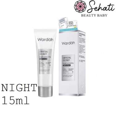 ֍SEHATI֎ WARDAH Crystal Secret Brightening Day Cream & Night Cream 15ml Night 15ml