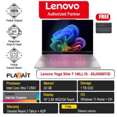 Lenovo Yoga Slim 7 14ILL10 - 83JX000TID /Intel Core Ultra 7-258V/32GB/1TB SSD/Intel Arc Graphics/14"
