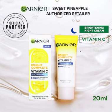 Garnier Bright Complete Sleeping Mask Night 20ml - Cream Malam Mencerahkan