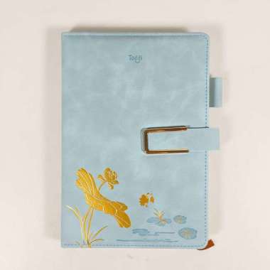 Buku Catatan Buku Jurnal Diary Ukuran A5 200 Halaman Cover Kulit Dengan Hiasan Gold Mewah WMO YUTD66