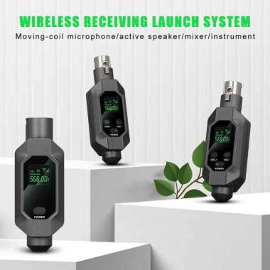 XGES Transmitter Mic Wireless 2in1 Receiver Clear Sound Plug and Play XG24 Stand Panjang Karaoke Tan