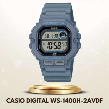 Casio WS-1400H-2AVDF Jam Tangan Pria Digital Lap Memory 60 Illuminator Original