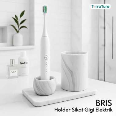 TerraTure Tempat Sikat Gigi Elektrik Porselen Toothbrush Holder Sikat Gigi Dudukan Gantungan Sikat G