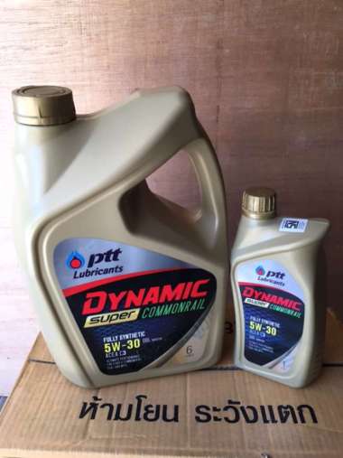PTT DYNAMIC SUPER COMMONRAIL 5W30 Evotec bundle 7 liter Multivariasi Multicolor