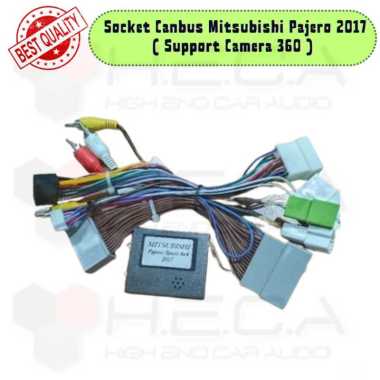 Socket Canbus Mitsubishi Pajero 2017 + Support Camera 360 bawaan for Head Unit Android Plug And Play