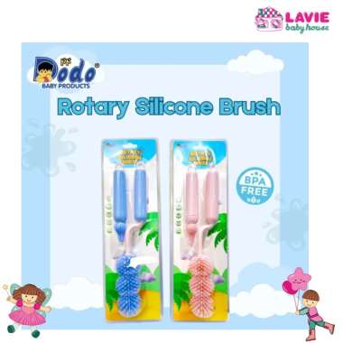 Dodo Rotary Silicone Bottle Brush – Sikat Botol Silikon 360° Putar, Higienis & Anti Bau - Lavie Baby