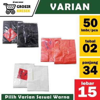 [VARIAN] AC5 - Kantong Kresek Plastik uk 15x30 - 15x34 - 21x42 - 24x38 Merk KILAT isi 50 lembar Warn