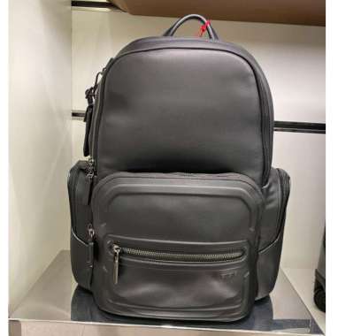 TUMI Harrison Hadden Leather Backpack Bag - Tas Ransel Pria - Black Bombe