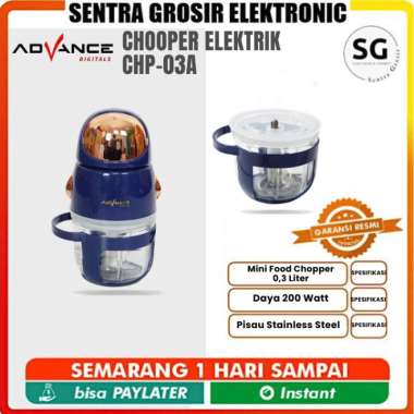 Advance Blender Kapsul / Chopper Elektrik 300ml Chp-03A Chopper Mini Kecil Food Chopper Multifungs S