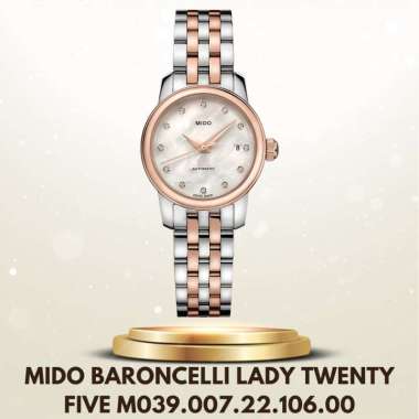 Mido M039.007.22.106.00 Jam Tangan Wanita Mido Baroncelli Lady Twenty Five Original