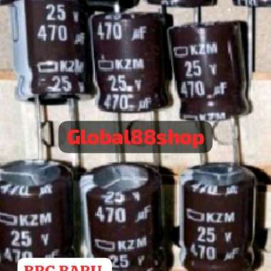 Hrg 10pcs 470uf25v 470mk25v 470mikro25v 470uf 25v 470mk 470mikro ELCO ELCO EKO ECO CAPASITOR KAPASIT