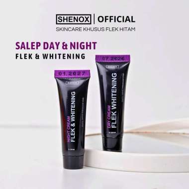 Shenox Skincare Flek Hitam Salep Day Flek & Salep Night Flek Whitening Resmi BPOM | Paket Salep Dark
