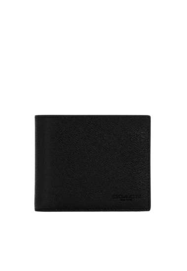 Coach 3 In 1 Wallet Crossgrain Leather Black