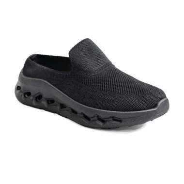 Dr. Kevin Sepatu Sandal Wanita Mules Sneakers Slip On Flyknit Rajut Bustong 579-005 Hitam 38