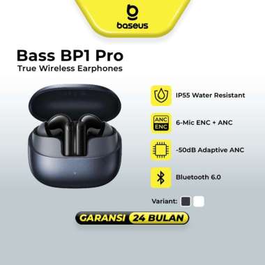 Baseus BP1 Pro TWS ANC Hi-Res True Wireless Earbud Earphone Bluetooth Moon White