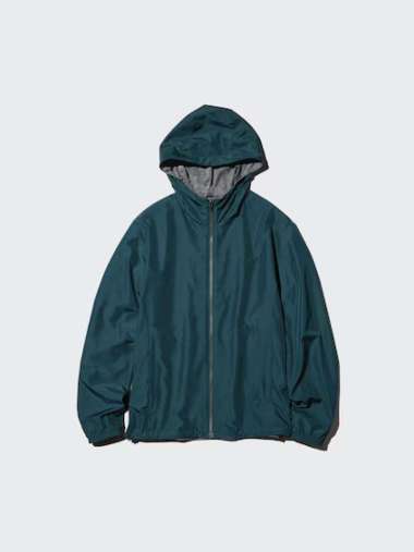 UNIQLO Jaket Reversible Parka Pria Reversibel Water Repellent Dark green XL