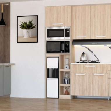 KIRANA Denver Tall - Kitchen Set Kayu Rak Dapur Tinggi Kabinet Modern Minimalis TCD 9161 (Dispenser)