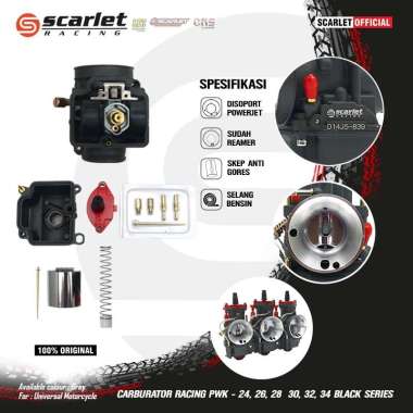 Scarlet Racing - Carburetor Karburator Karbu PWK 24 26 28 30 32 34 Black Series PWK 28
