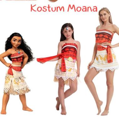 Kostum Moana Disney Princess Hawai Pantai 130