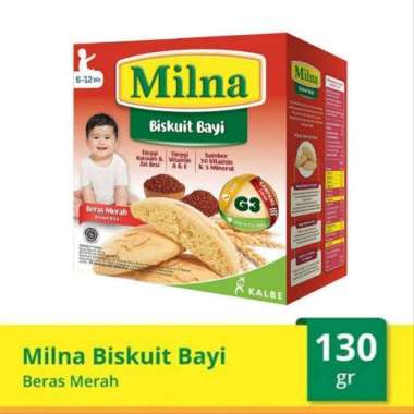 Milna Biskuit Bayi/Biskuit bayi Milna Beras Merah