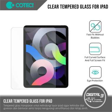 COTECI Tempered Glass Clear HD Screen Protective Film for iPad Air 11 M2 iPad Pro 5 M4 2024 Pelindun