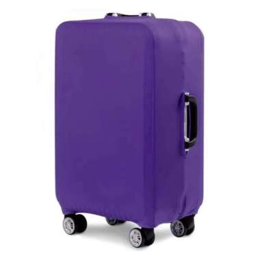 Sarung PELINDUNG koper elastis/Cover koper motif PREMIUM stretch Ungu tua