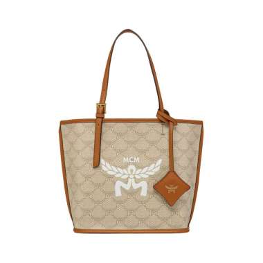 MCM Mini Lauretos Himmel Shopper Bag Beige Oatmeal Nude,Brown