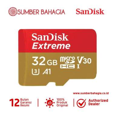 Sumber Bahagia - Sandisk Extreme MicroSDHC UHS-I (32GB/100MB) memory card