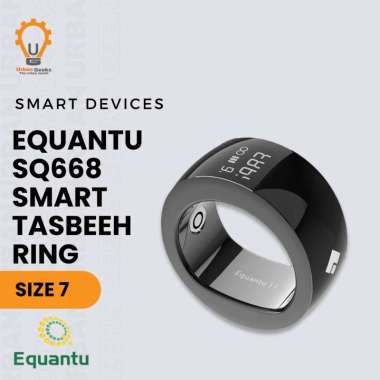 Cincin Dzikir Digital Equantu SQ668 – Smart Tasbih Ring Stainless Steel, LCD Display, Alarm Getar, 1