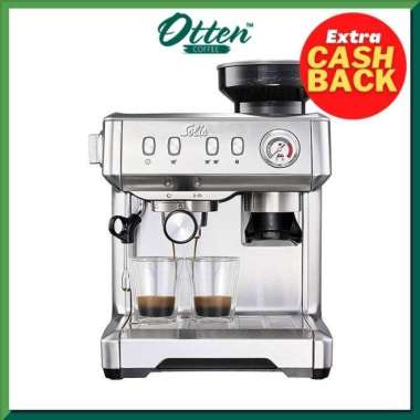 Solis Grind & Infuse Compact 1018 Espresso Coffee Machine Silver - Mesin Kopi