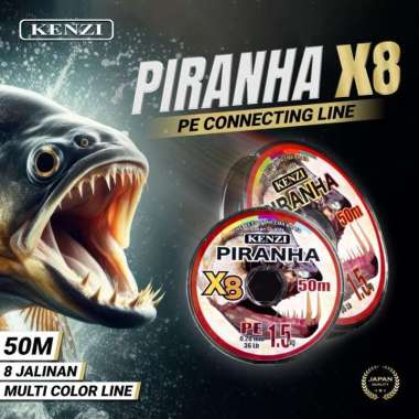 Senar PE Kenzi Piranha X8 50 m Multicolor Connecting PE 4.0