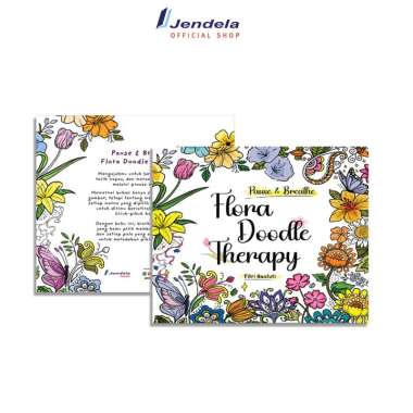 Buku Art Coloring Doodle Flora Therapy Pause & Breathe Buku Mewarnai Dewasa Adult Coloring Book Art