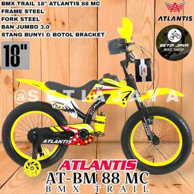 Sepeda Anak BMX TRAIL 18 Inch ATLANTIS AT-BM 88 WC Frame Steel, Ban Jumbo 3.0, Sepeda Anak Model Mot