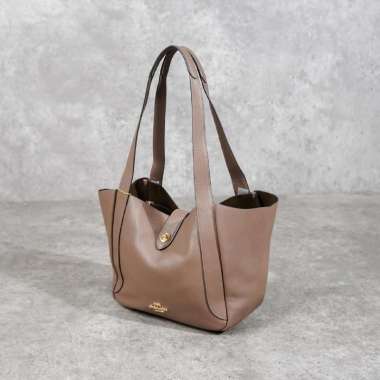 Tas COACH HADLEY TURNLOCK DARK STONE TAUPE TOTE BAG 100% ORIGINAL 21X13X24CM