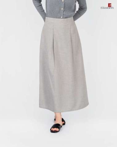 Elizabeth Clothing - Rok Maksi A Line 0595-2002 L Brown