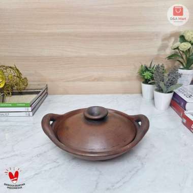 Wajan Tanah Liat Gerabah Wajan Tradisional Dengan Tutup Home Decor