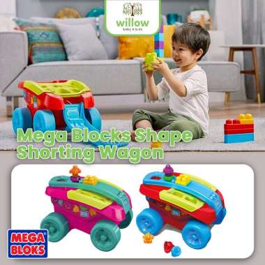Mainan Motorik Anak - Mega Blocks Shape Shorting Wagon