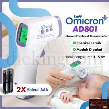 TaffOmicron AD801 Infrared Forehead Thermometer Thermo Taff Omicron AD 801 Alat Ukur Suhu Tubuh Bada