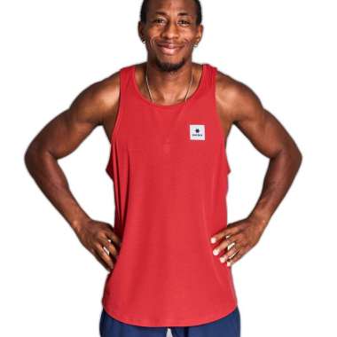 SAYSKY - Men's Reactive Flow Singlet - Singlet Lari Pria L Red AOP
