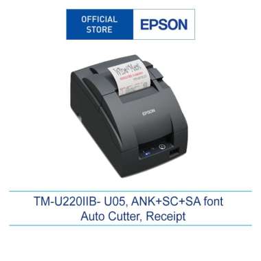 Printer EPSON TM-U220IIB U05 Thermal USB ANK+SC+SA font Auto Cutter, Receipt (kabel USB tidak termas