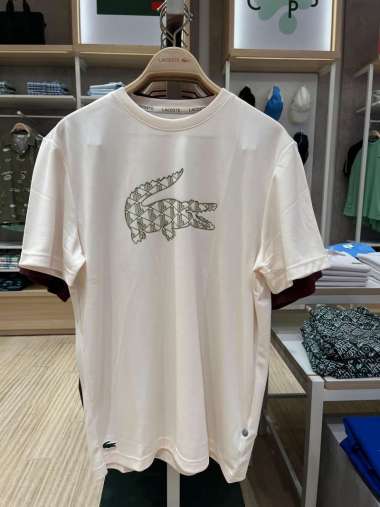 Kaos Pria Lacoste Ultra Dry Piqué Tennis T-Shirt White (TH2623-51) Original L