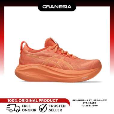 (Granesia) ASICS Women Gel-Nimbus 27 Lite-Show Standard 1012B817800|Sepatu Lari Wanita 40