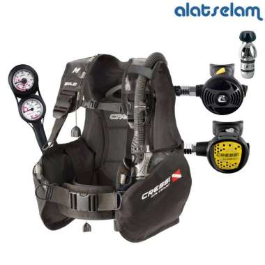 Paket Scuba Cressi SOLID DASA / Alat Scuba Diving / BCD Diving + Regulator + Octopus + Console 2 Scu