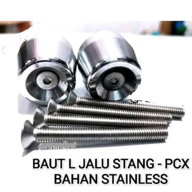 ( 2Biji ) Baut L Jalu Stang PCX Baut Bandul Stang PCX Baut L Stainless Jalu Stang Hoonda PCX 150 160