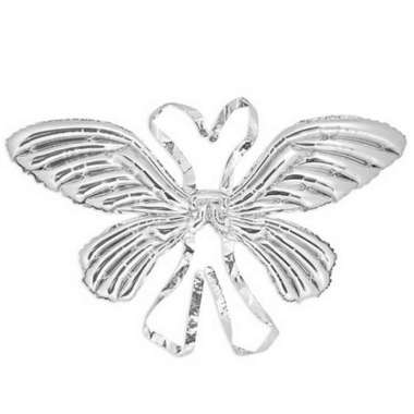 Balon Foil Sayap Kupu - Kupu Silver