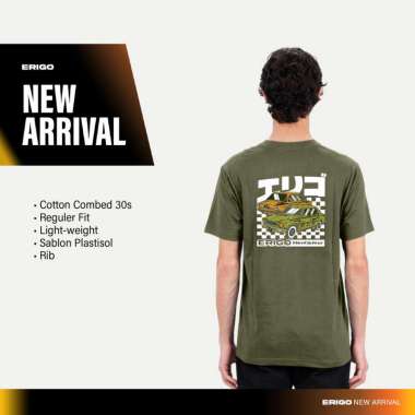 Erigo T-Shirt Gyan Olive - Kaos Unisex L