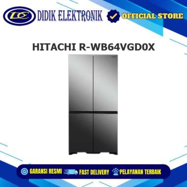 HITACHI R-WB64VGD0X MIR Kulkas 4 Pintu French Bottom Freezer Inverter 569L Quick Cooling Auto Door N