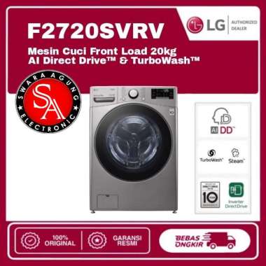 Mesin Cuci Front Loading 20 Kg LG Type : F2720SVRV - Inverter - Big Capacity ( MEDAN )