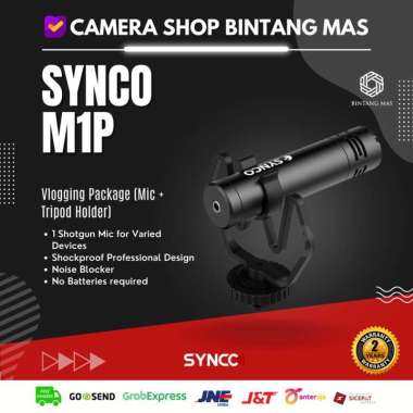 SYNCO M1P Paket Vlogging - Mic Tripod Holder untuk HP
